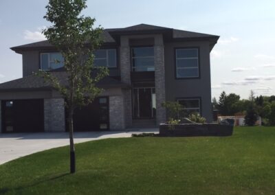 Sod and Retaining Wall Feature